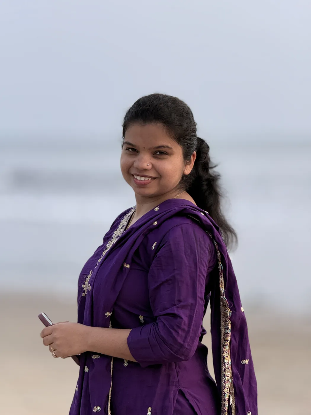 Vishwaja in purple